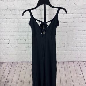 L Space Kaia Style Ribbed Black Bodycon Sundress Size Large